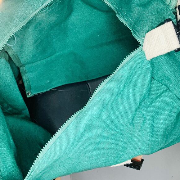 Vintage 90s CANADA DRY Green Buckle Front Shoulder Strap Duffle Messenger Bag - Picture 5 of 13